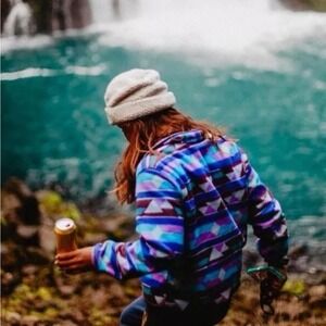 Patagonia Women's Synchilla Retool Snap-T Pullover Fleece Guatemalan Tango‎ S